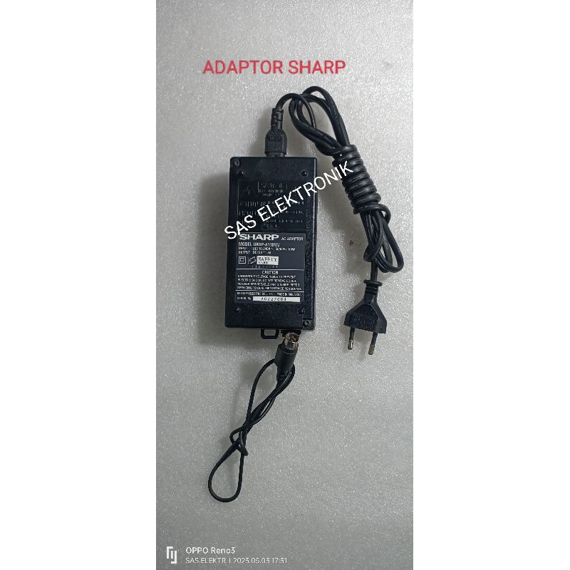 ADAPTOR TV LED SHARP 22/24 INCH MODEL UADP-A118WJ A129WJ DC15V 3A DC 15V 3A LC-22DC30M LC-22DC30 M L