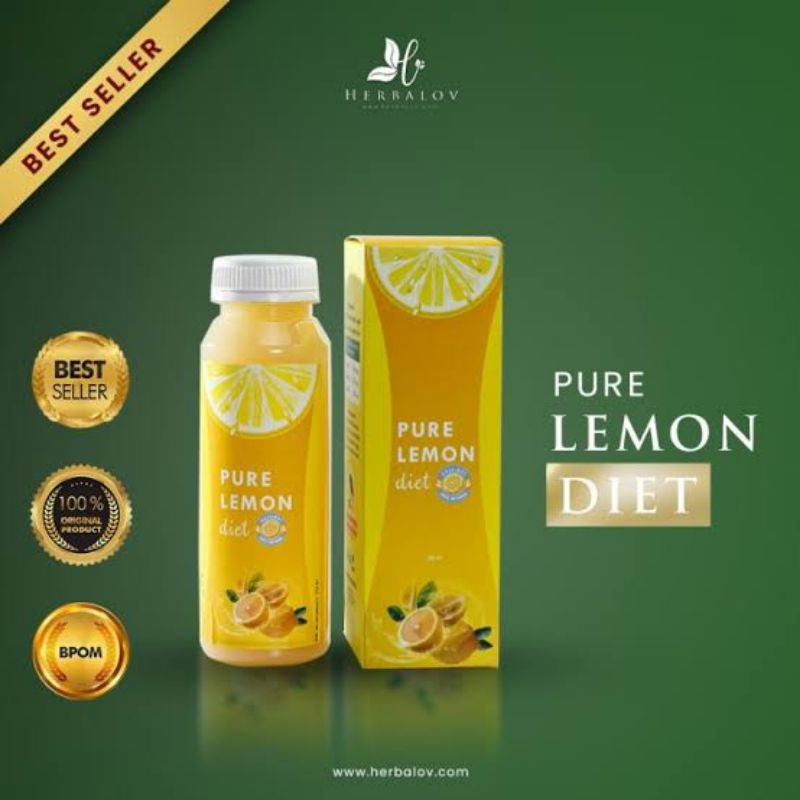 

100% Perasan Jeruk Lemon - Pure Lemon Diet Herbalov / Lemon Asli penurun berat badan Herbalove