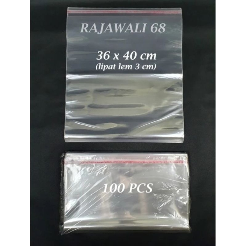 

Plastik OPP Seal Packing 100 Pcs Uk 36x42 cm | Ujung Seal ada Lem