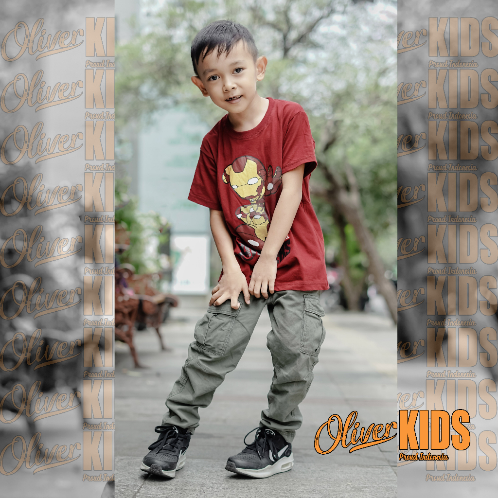 Baju Kaos Anak 1-8 Tahun Superhero Kaos Super Hero Anak Bahan Katun Combed  30sOriginal Oliverkids