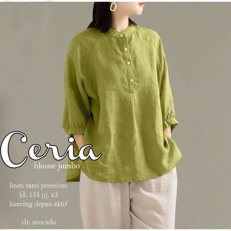 BAJU WANITA JUMBO LD 135 cm CERIA BLOUSE WANITA TERBARU