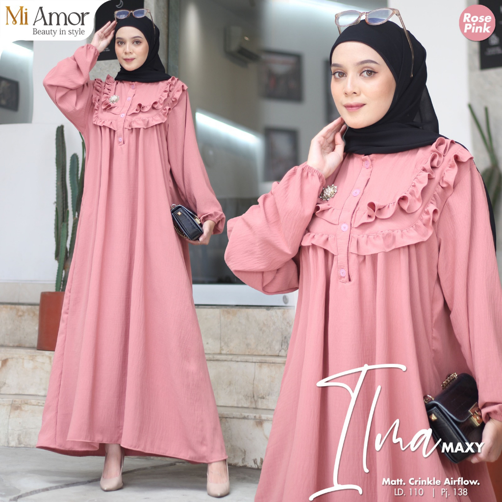 Ilma Maxy Dress Gamis Muslim Original Produk By Mi Amor