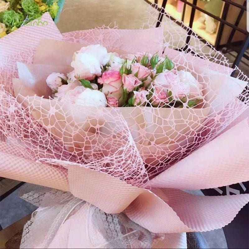 

RB [ 1 Roll ] Flower Wrapping Paper Jaring Sprider Korea / Jaring Sprider Mesh Roll Wrapping /