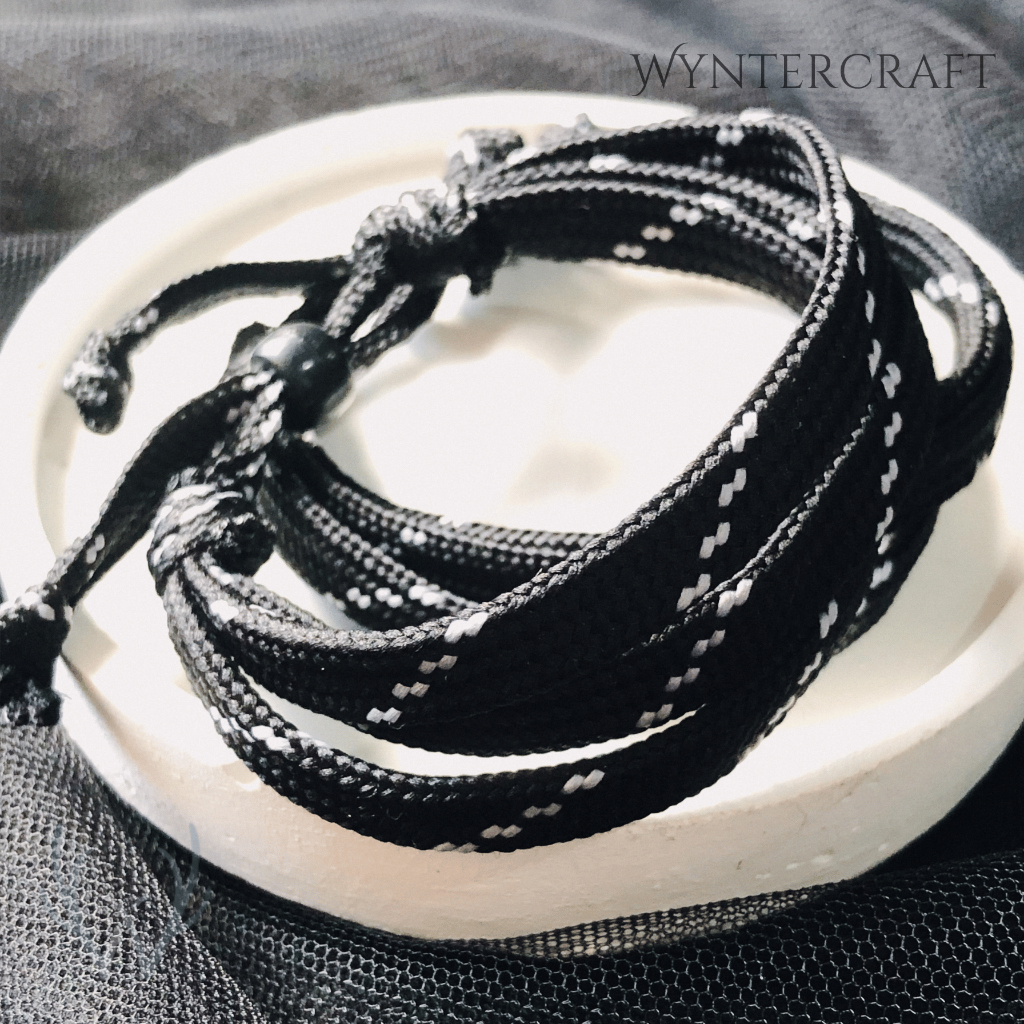 WB223 Gelang Pria 3 Rangkap Hitam