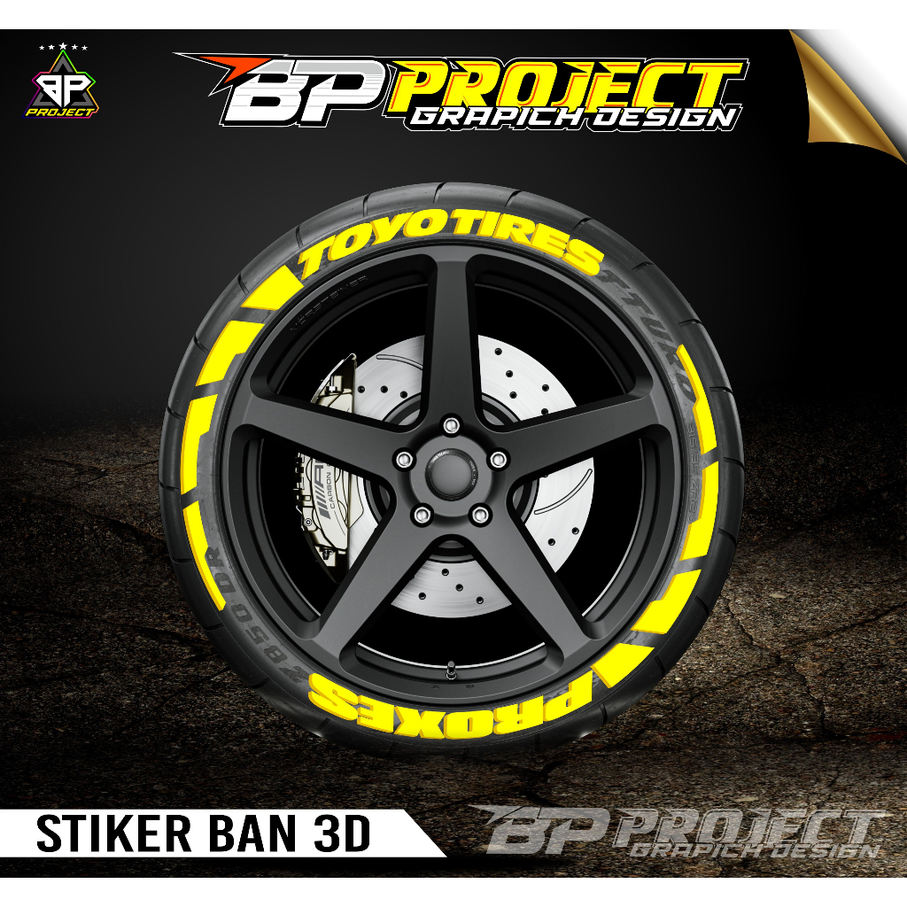 Sticker Ban / Font Ban / Tire Bomb / 3D stiker ban TOYOTIRES BP.STIKER BAN 04
