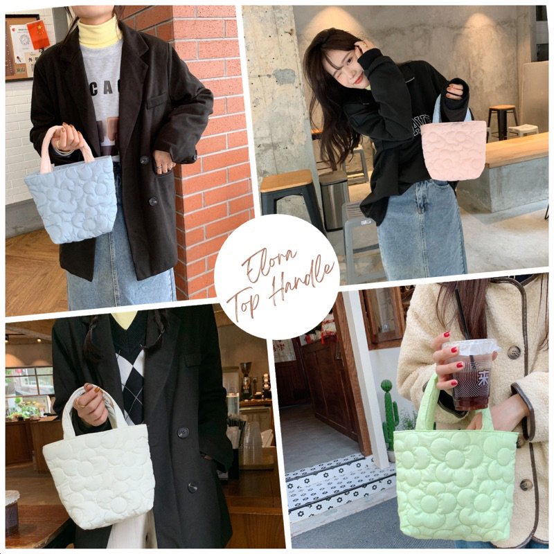 [LITTLE DAISY] ELORA TOTE BAG CUTE KOREAN STYLE / KOREAN PILLOW HAND BAG / TAS TANGAN KOREA / FASHION HANDLED BAG