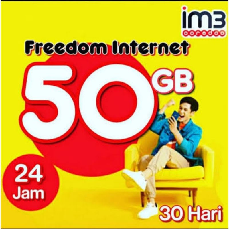 Promo Kuota Indosat Freedom Internet 50GB Full 24 Jam 30 Hari