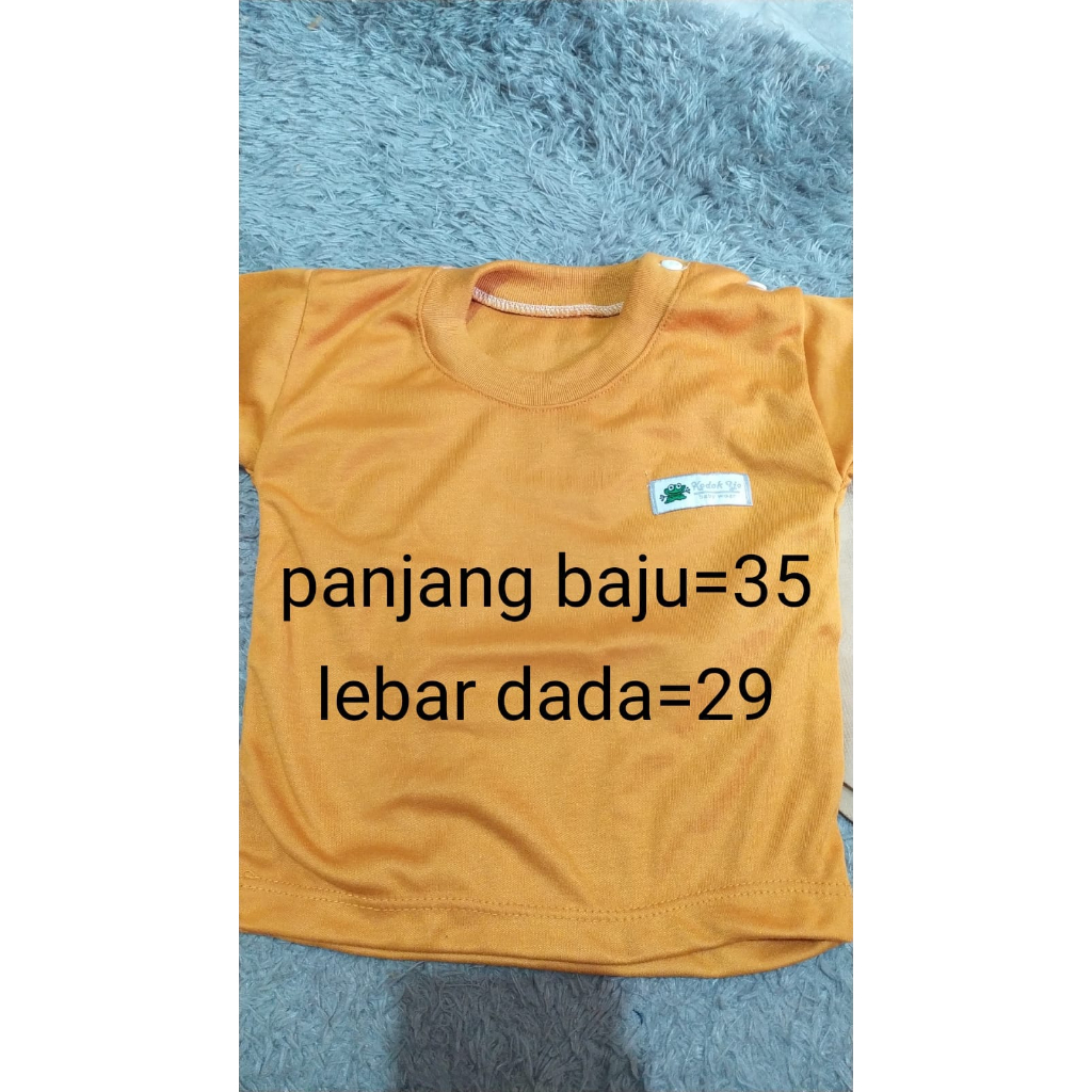 3 pcs Oblong Baju Atasan Bayi Polos 3 warna usia 0-1 tahun