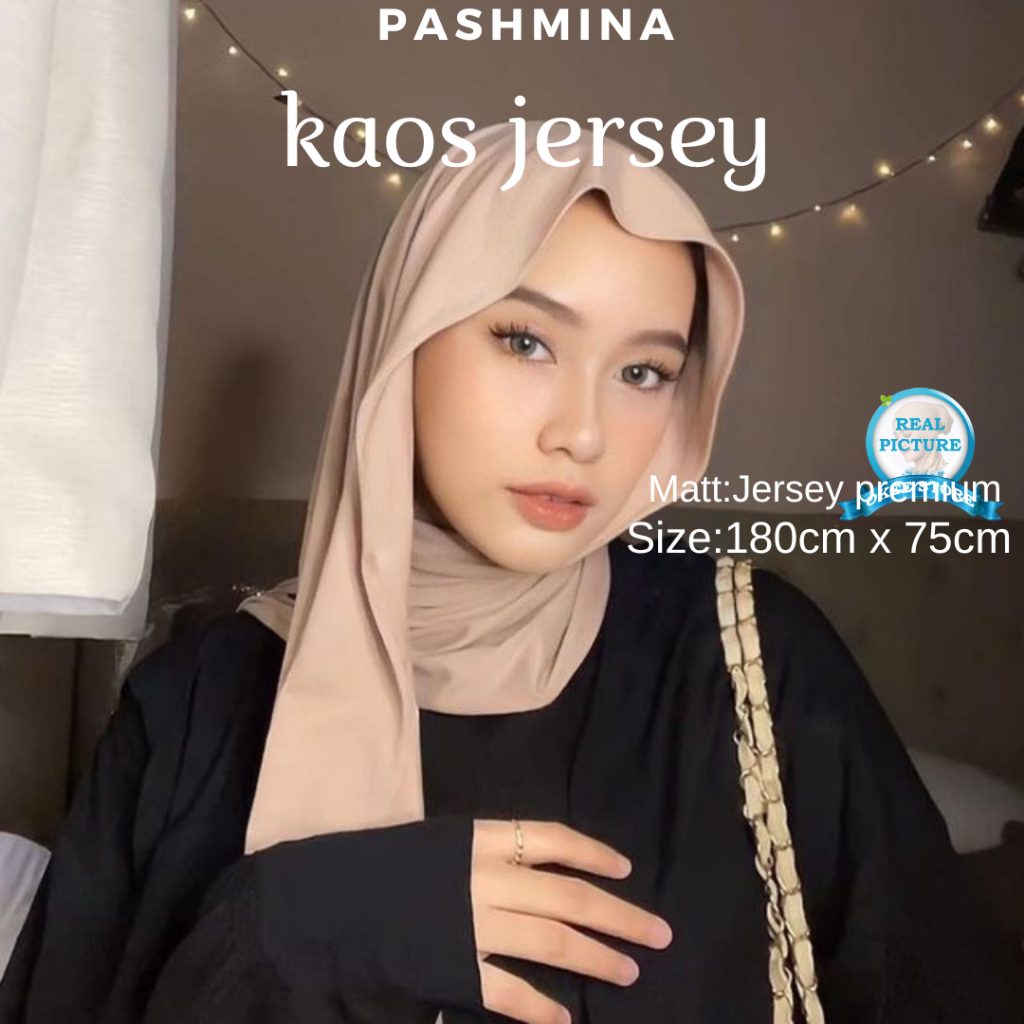 Pashmina Kaos Jersey Premium Pashmina Jersey Flowy Hijab Pasmina Kaos Rayon