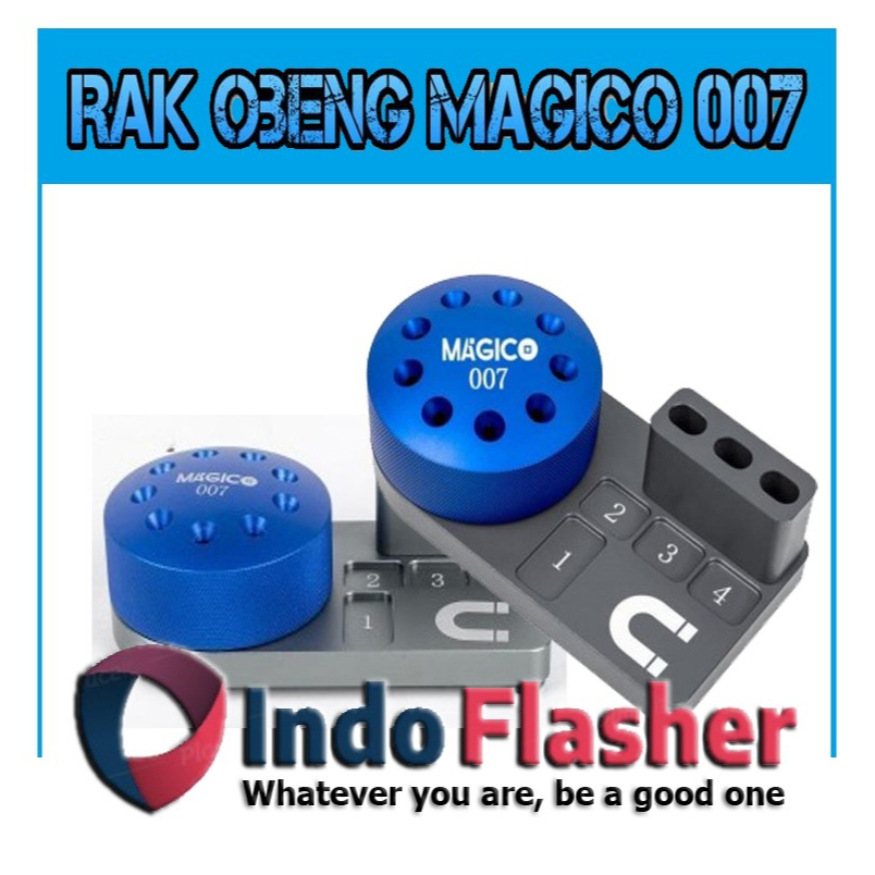 Magico 007 Toolbox Rak Obeng Tempat Penyimpanan Obeng Putar 360° Rak Kayu Serbaguna Penyimpanan Spar