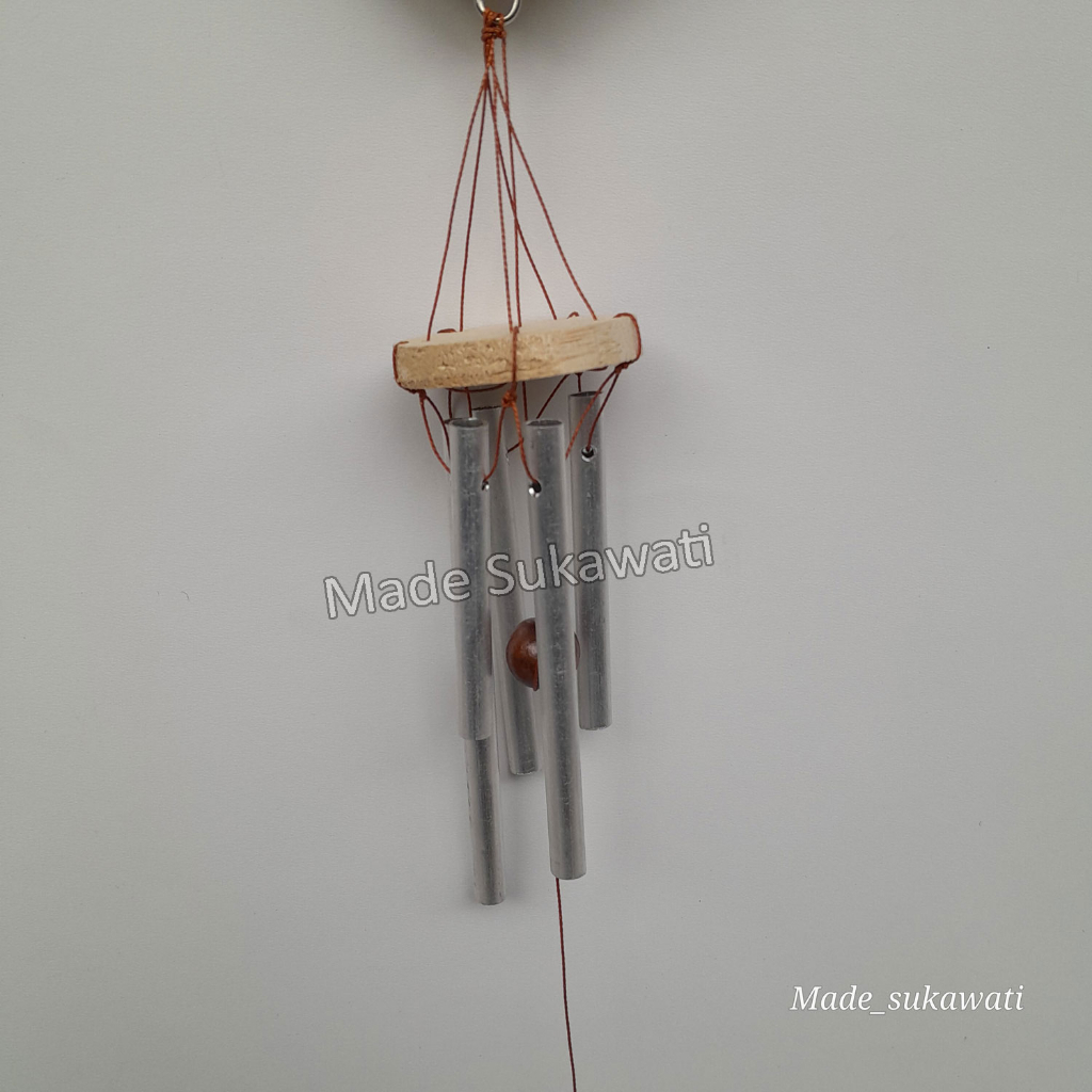 Lonceng aluminium Love Lubang Dolphin krincingan gantungan windchimes