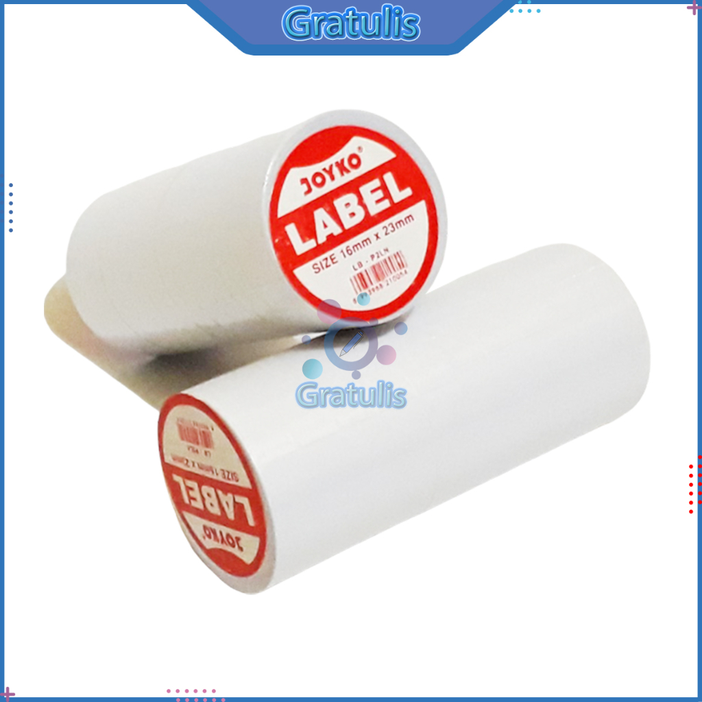 

KERTAS LABEL HARGA JOYKO 2 BARIS [LB-P2LN/10 ROLLS] / ISI ULANG REFILL PRICE STIKER BARCODE 1 LINE