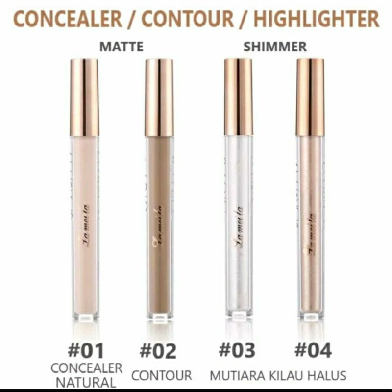 CONCEALER LAMEILA LIQUID | COUNTOUR | HIGHLIGHTER | EYESHADOW