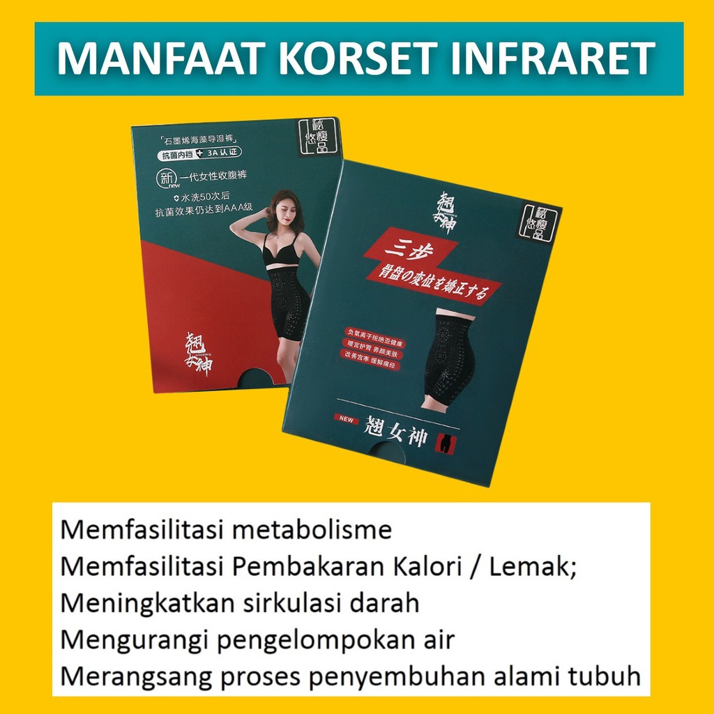 Korset Pelangsing Perut Infrared Pembakar Lemak Celana Wanita Inframerah 100% ORI