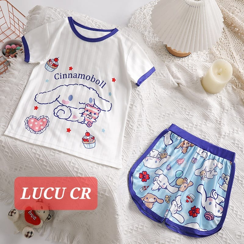 BAJUKIDDIE SETELAN LUCU BAJU TIDUR SANTAI ANAK DAILY SANRIO LUCU PAKAIAN ANAK CEWEK IMPORT MURAH