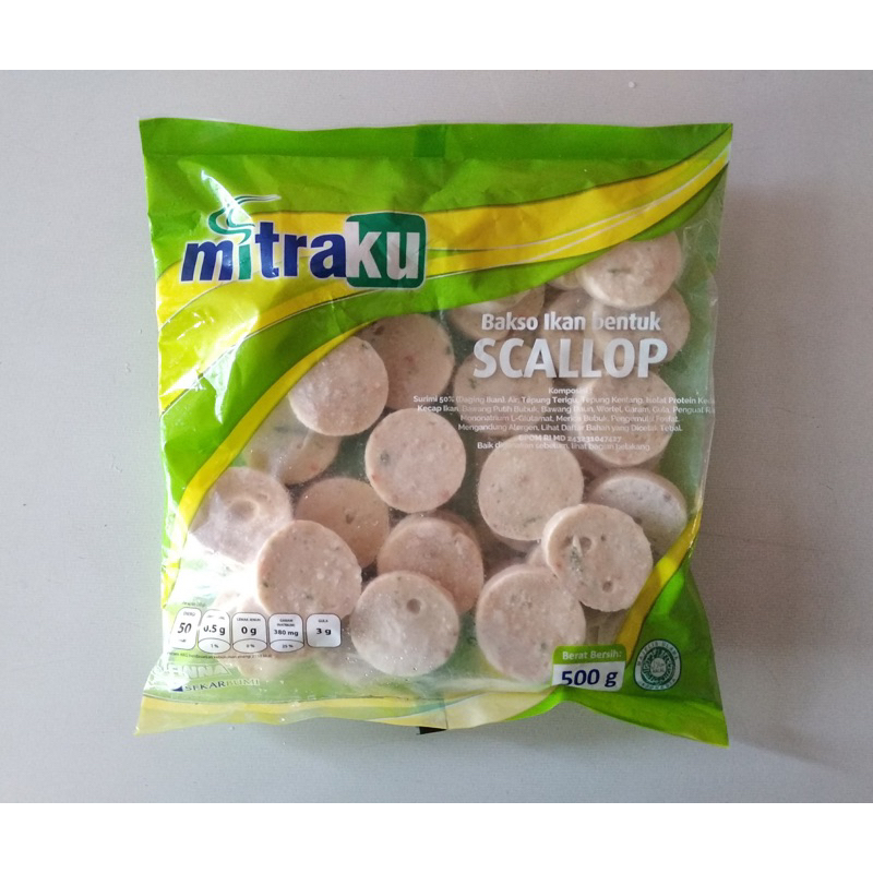 

Mitraku Bakso Ikan Scallop 500gr