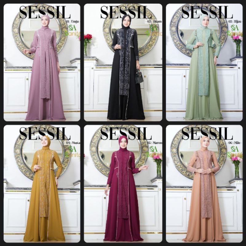 Sessil Dress by Sanita/Sanita Hijab/Sanita Terbaru/Dress Mewah