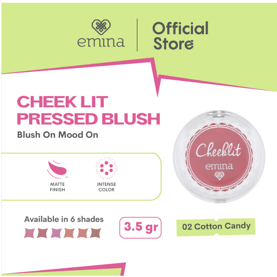 Emina Cheek Lit Pressed Blush 3.5 g - Blush On Padat