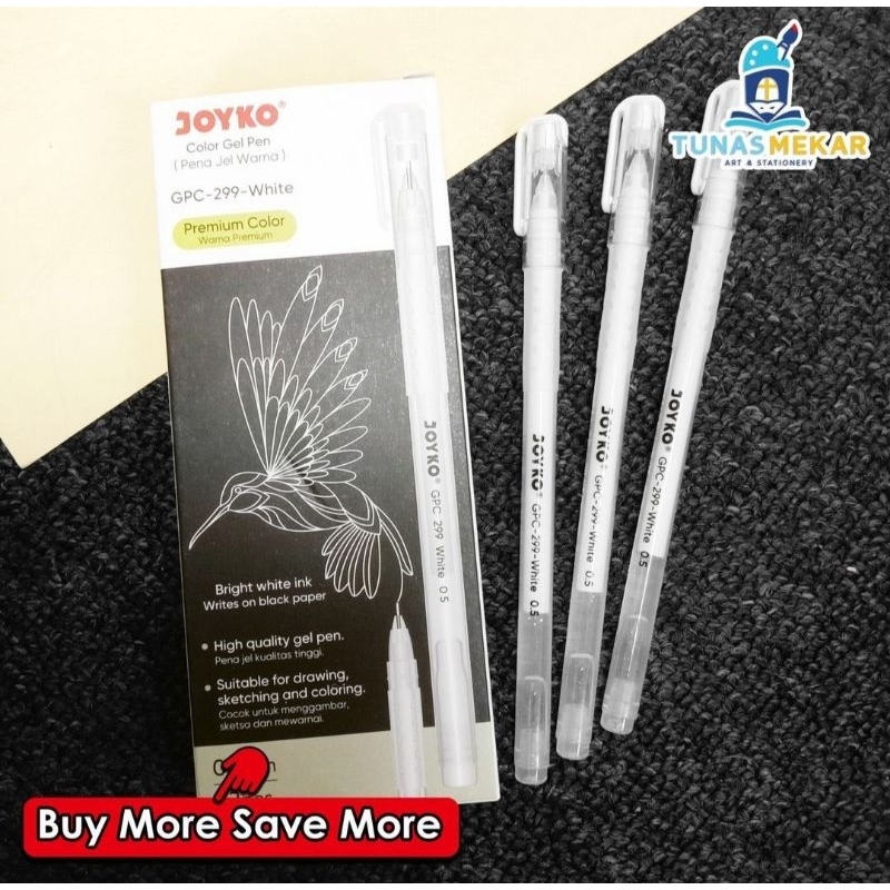 

Pen Gel Joyko GPC-299 White,Gold,Silver