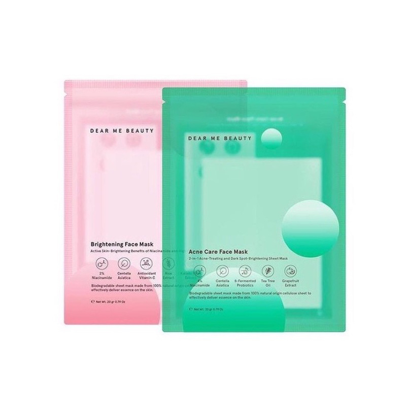 [EXP 09/2023] Dear Me Beauty Mask / brightening / acne care / sheet mask / masker wajah