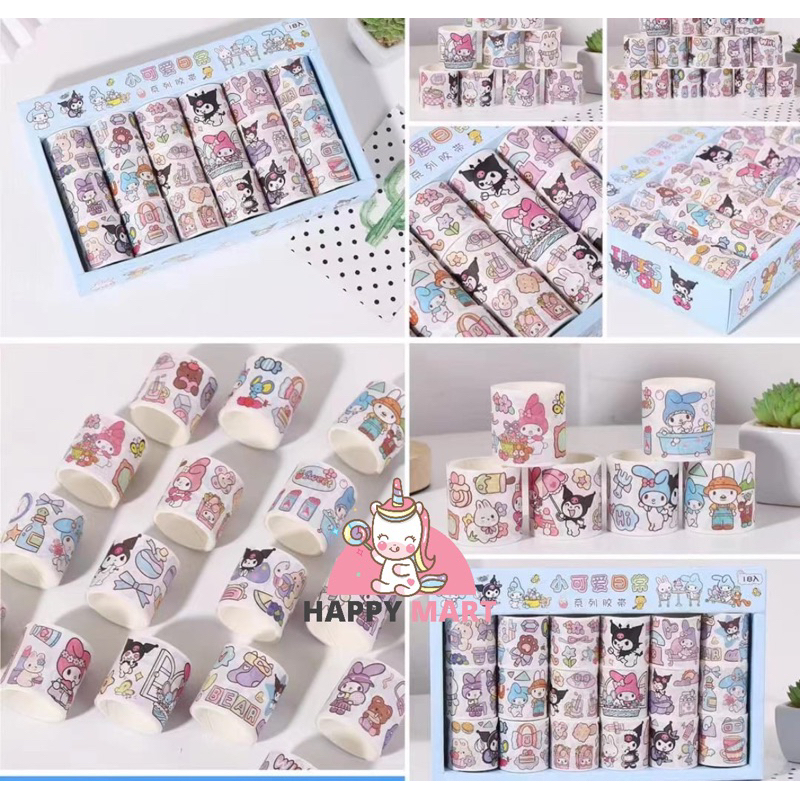 

washitape / solatip deco motif sanrio kuromi x melody