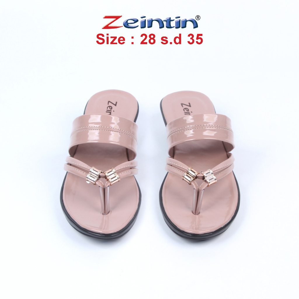 Zeintin - Sandal Anak Wanita Perempuan Kulit Sintetis Sandal Anak Terbaru  Sandal Flat Jepit Anak Sandal Kasual Formal Original  TS