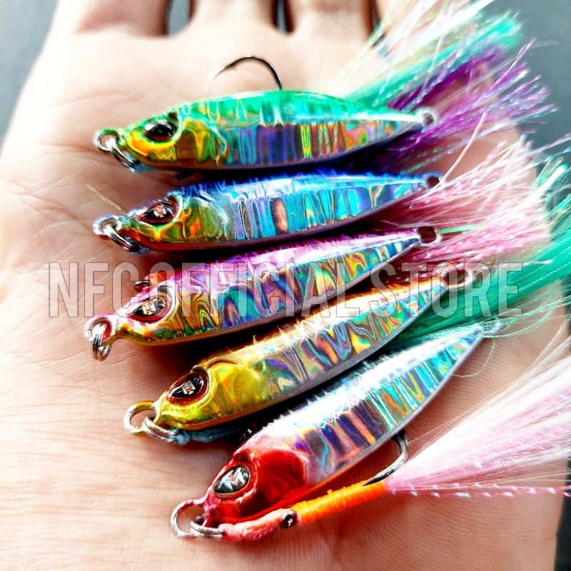 Micro Jig SIAP PAKAI 5,5 cm 15 gram dengan Double Assist Hook