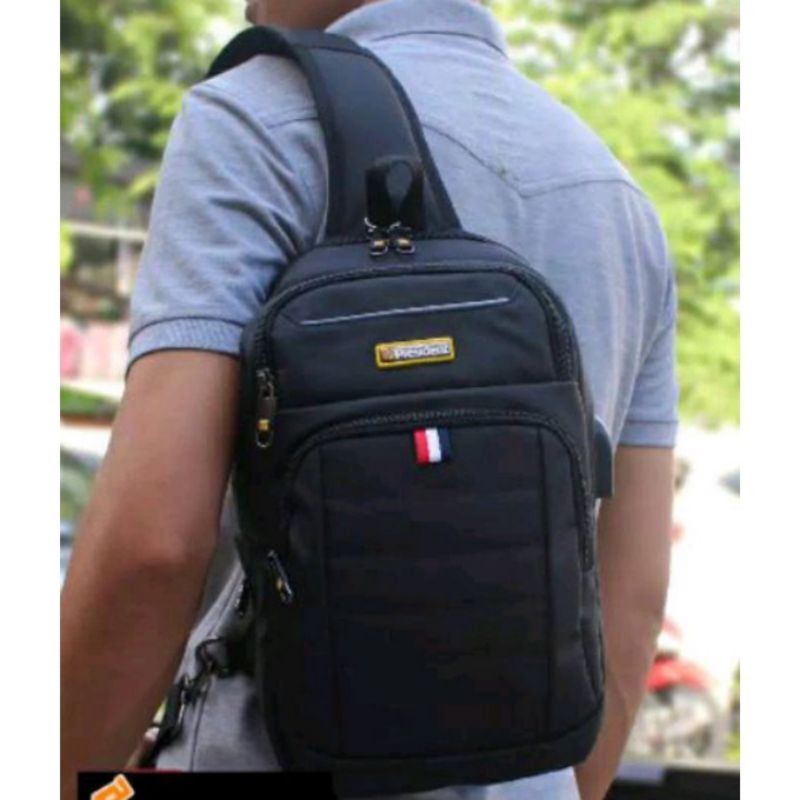 tas sling bag tas selempang original merk PRESIDENT