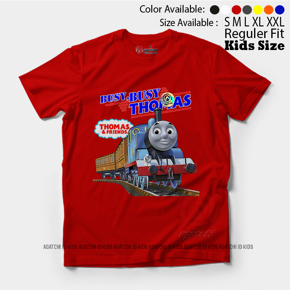 Baju Kaos Atasan Anak Laki - Laki Agatchi Kereta Api  Thomas and Friend