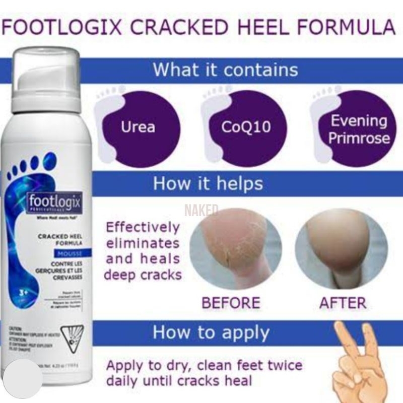 Footlogix cracked heel perawatan kaki pecah pedicure usa original