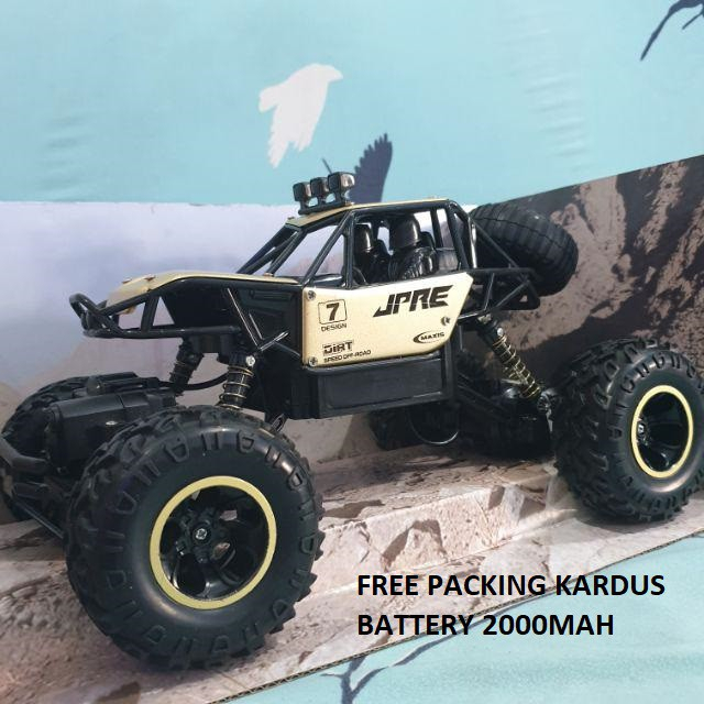 RC Mobil Mainan Rock Crawler 2000MAH 1:16 Off Road Truck 2.4GHz 4WD - Mobil Remot Kontrol