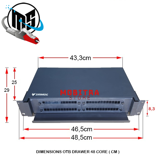 Fiber Optic OTB 48 Core SC | 2U Drawer ODF OTB 48 Core Kosong