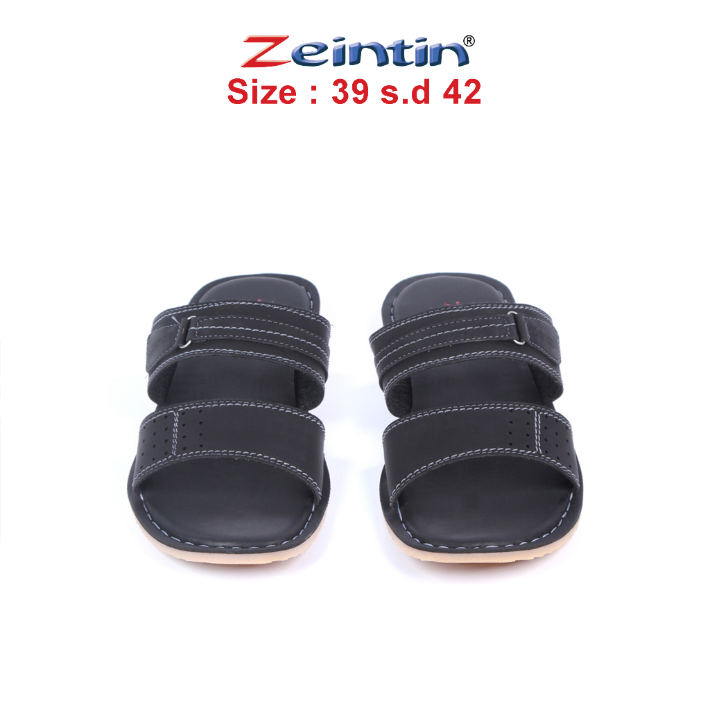 Zeintin - Sandal Pria Zeintin| Bahan Kulit Sintetis Jepit Terbaru Sandal Pria Kasual AM