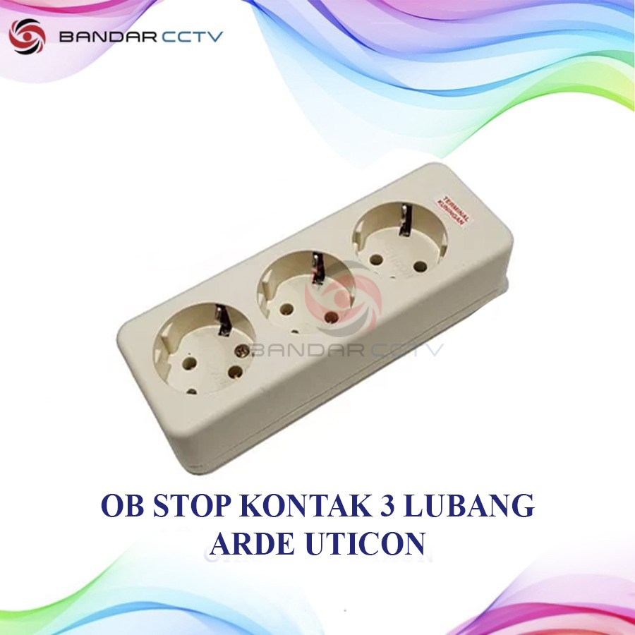 OB Stop Kontak 3 Lubang Arde Uticon