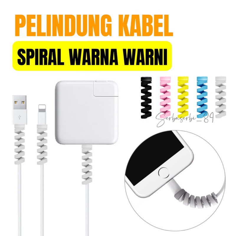 pelindung kabel charger spiral cable protector