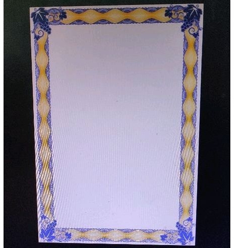 

Blanko Sertifikat/piagam A4 full color non foil