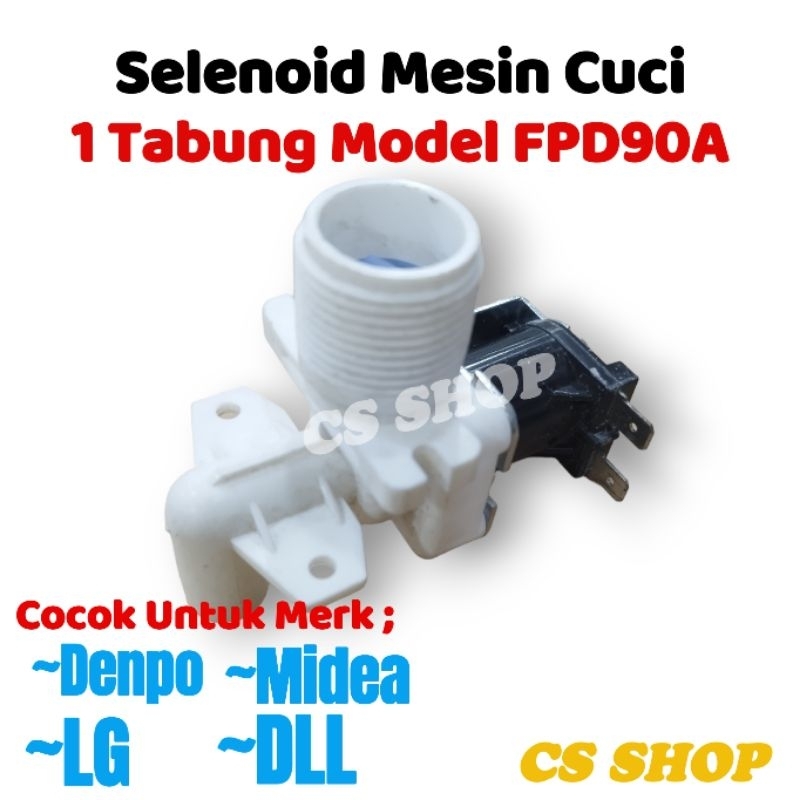 SELENOID WATER INLET VALVE UNTUK MESIN CUCI 1 TABUNG FULL MERK LENGKAP