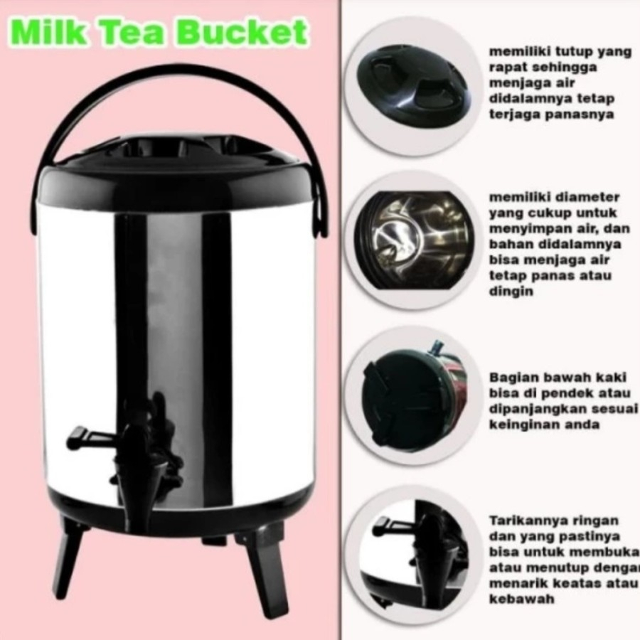 milk tea bucket 10 liter/dispenser air minum 10 liter