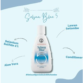 Selsun Blue 5 Biru 200ml Shampoo Ketombe Selsan Blu Putih 200 ml Sampoo Untuk Rambut Berketombe Gatal Parah