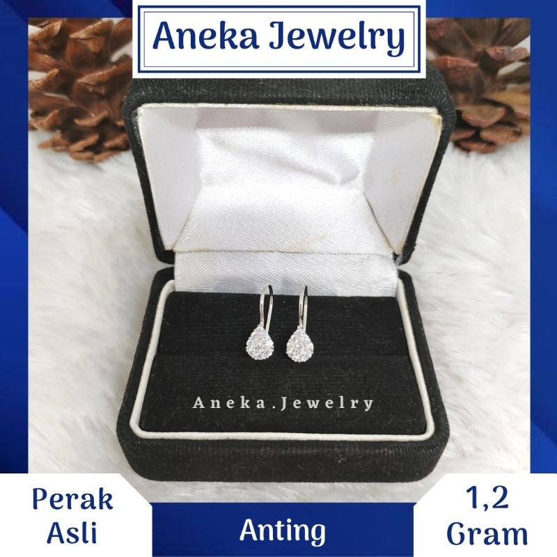 Anting Desi Variasi Mata Mata, Perak 925, Sepuh Emas Putih