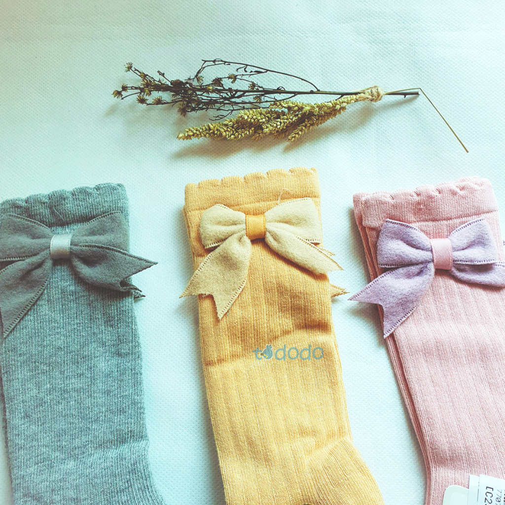 Kaos Kaki Anak Bayi Ruffle Warna / Kaos Kaki Perempuan Ribbon Pita Anti Slip 1psg