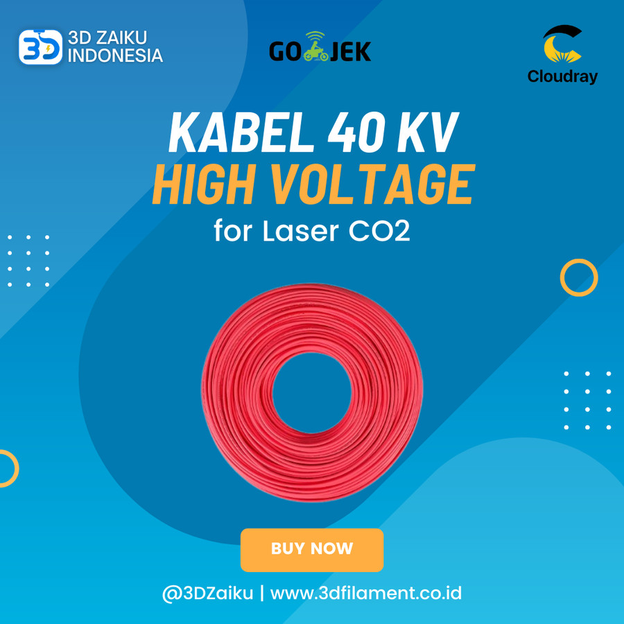 Zaiku Mesin Laser CO2 Cutting Kabel High Voltage 40 KV