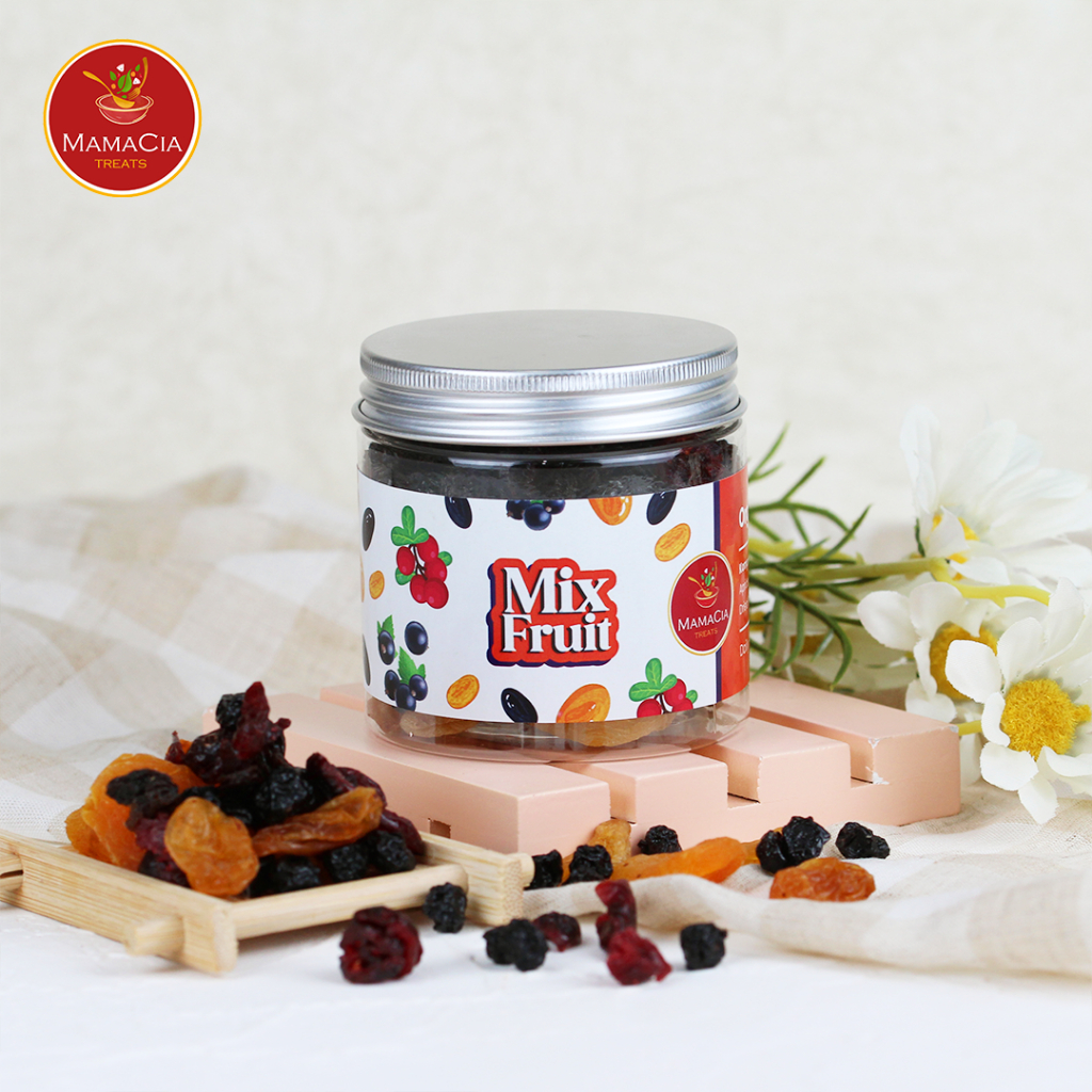 

Mix Fruit Premium Travel Size 130 gr Dark Raisin Cranberry Blueberry Apricot