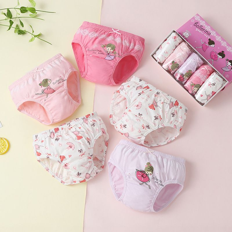 CDP 01-10 Set Celana Dalam Anak Perempuan isi 5pcs dengan box dan motip lucu