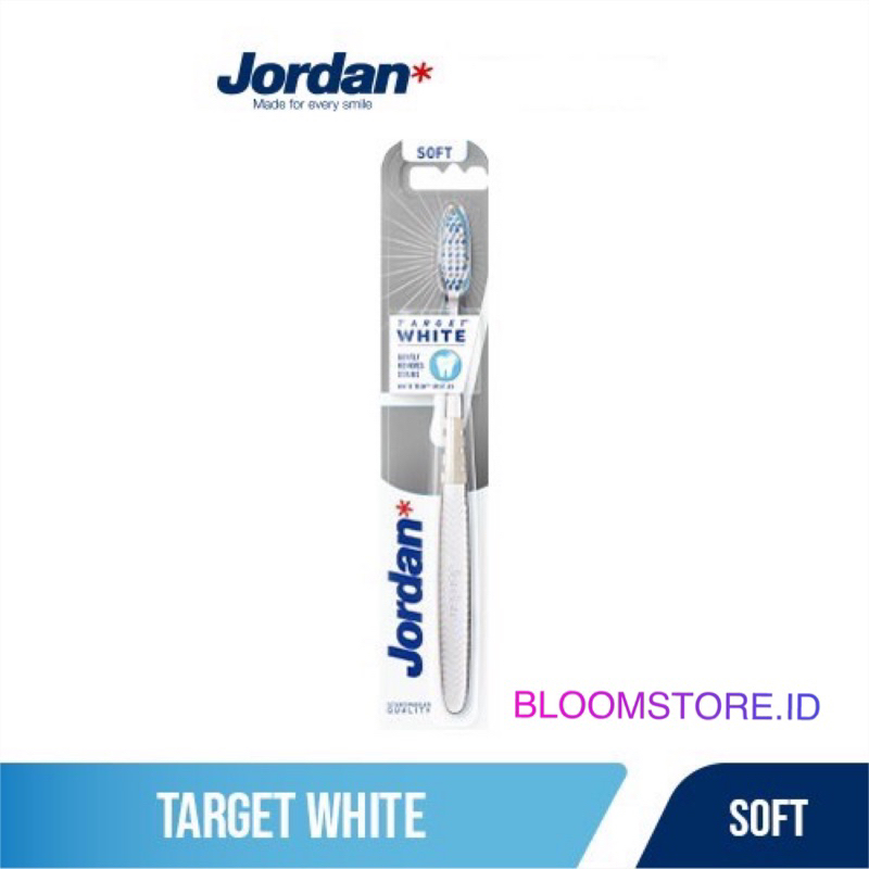 Jordan Oral Care Medium Target White Soft - Sikat Gigi Toothbrush Tooth Brush Dewasa Adult