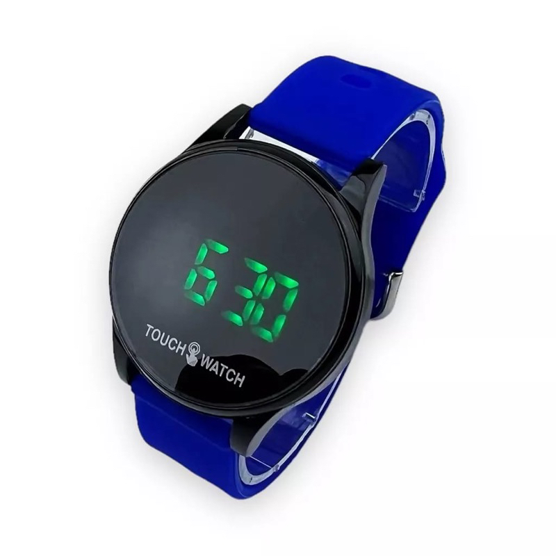 (Terima Cod)Jam Tangan Unisex Touch Scen Bulat digital Strap Rubber/Karet(Dikirim Jakarta)