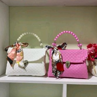 Aurora bag tas anyaman jali premium penutup magnet