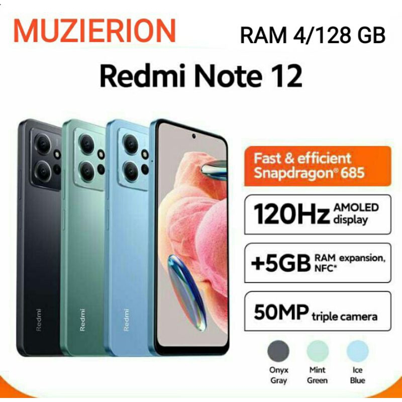 Redmi Note 12 NFC Ram 4/128 GB Garansi Resmi