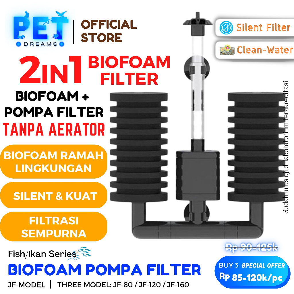 MESIN FILTER SUN JF 80, JF 120 , JF 160 FILTER AIR AQUARIUM BIO FOAM