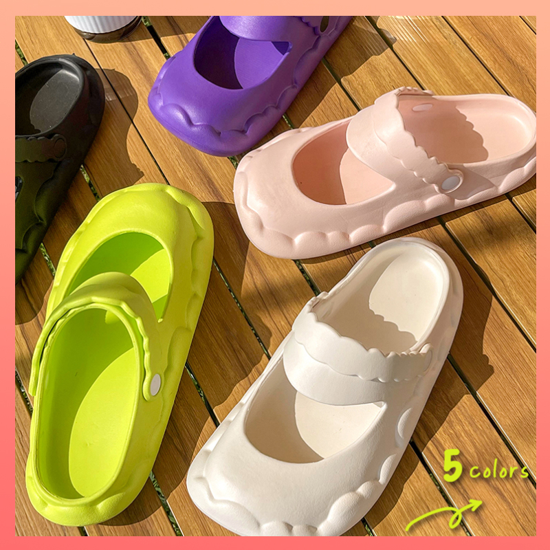 Sandal Jelly Wanita Mary Jane Impor Korea Sandal Karet Wanita Gaya perguruan tinggi Terbaru 2023 Sandal Putri Wanita Gaya perguruan tinggi